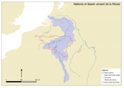 Wallonie et bassin versant de la Meuse