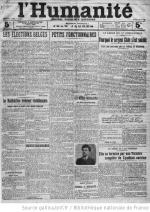 Editorial de Jean Jaurès dans L'HUMANITE du 4/6/1912