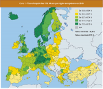 Taux d'emploi des Régions de l'UE (2010)